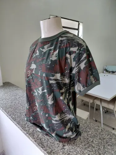 Camisa Camuflada malhar algodão