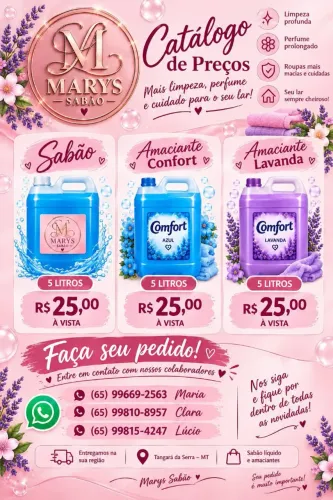 Aqui na Marys_sabao você encontra seu sabao liquido e sou amaciante vem que aqui tem todo