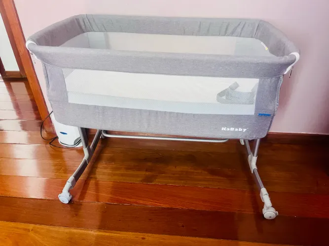 Berço portátil acoplável Kababy + colchão + ninho