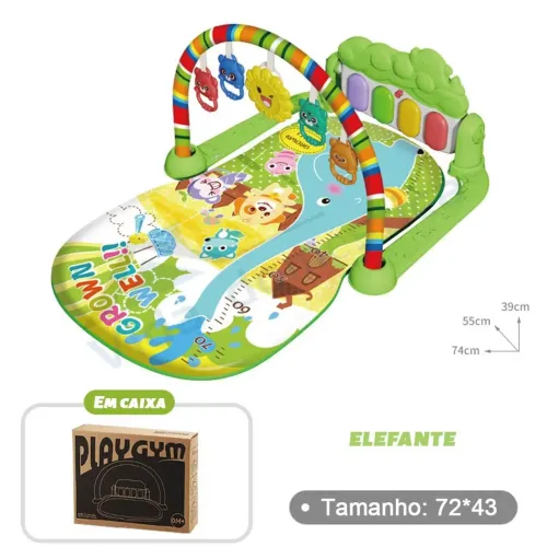 Tapete de atividades de bebê com piano, nunca usado