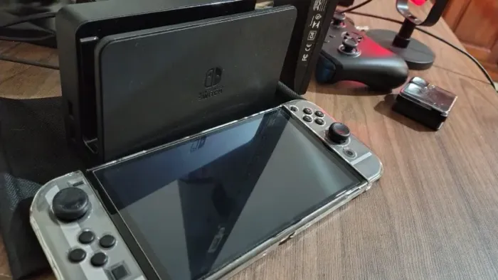 Switch OLED Completo + Acessórios + 128gb Sd Card