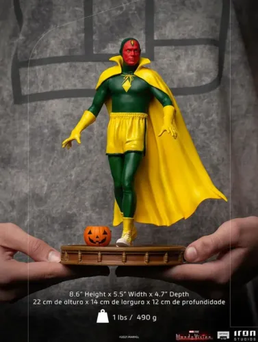Iron Studios 1:10 Vision Halloween Versão Arte - Visão Halloween