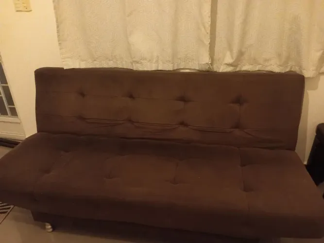 Sofá cama casal reciclável suede