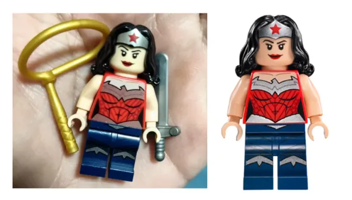 lego super heroes: sh0150: Wonder Woman - Silver Tiara, Dark Blue Legs