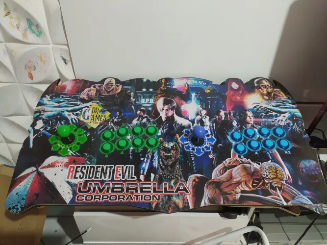Console Arcade 2 Jogadores 50 mil jogos Modelo Resident Evil Colecionador