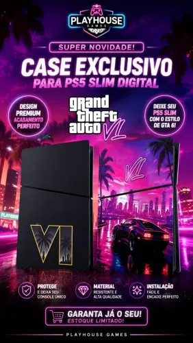 PS5 case GTA 6 tampa PS5 slim
