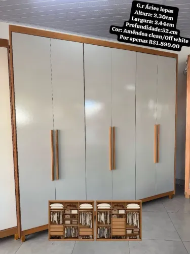 Guarda roupa de casal 6 portas