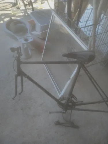 Quadro com garfo de bike Caloi 10 Antiga com coroa e pé de vela original