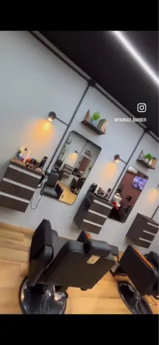 bancada e espelho para barbearia e salão