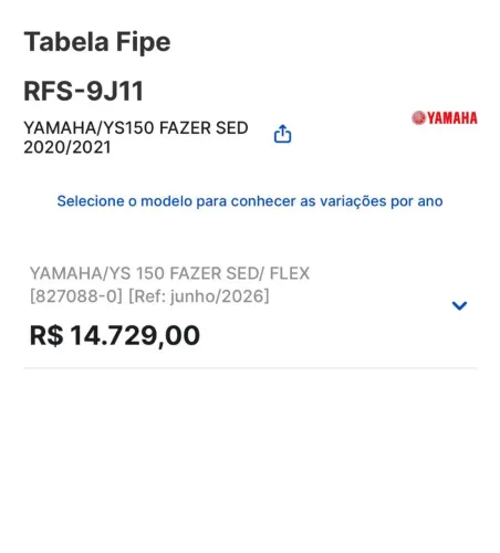 Vendo Yamaha fazer