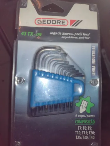 Jogo Chave L perfil Torx referência 43 TX-09