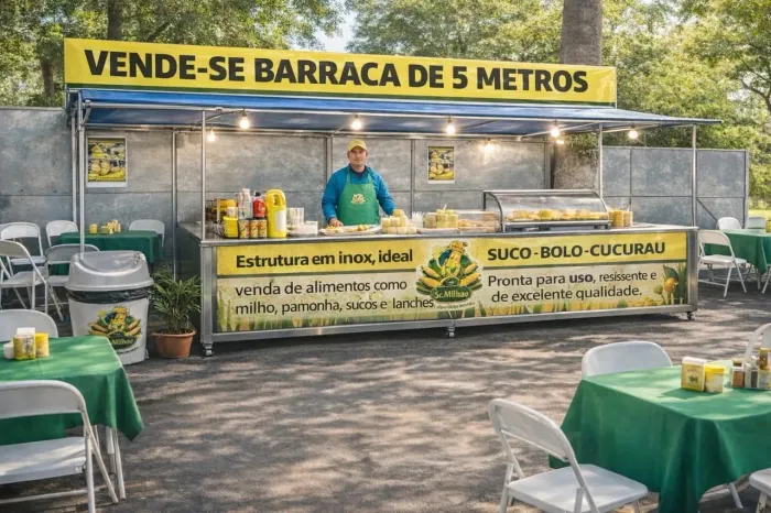 BARRACA 5M PARA COMÉRCIO EM EXCELENTE ESTADO 