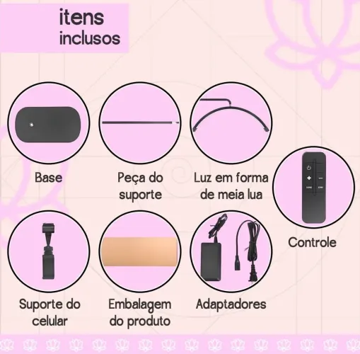 Luminária meia lua 