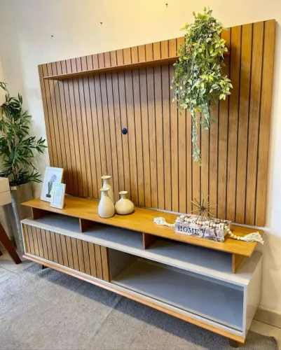 Rack com painel Flow - Cedro/Bali 