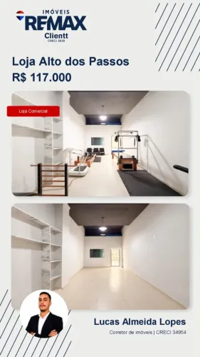 Loja no alto dos passos Rua dom Silvério 414.
