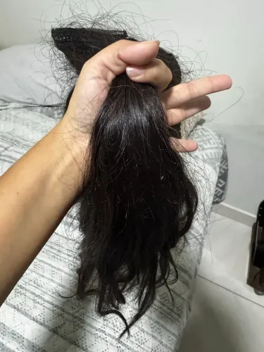 Aplique 60 cm - 200g - cabelo humano ondulado