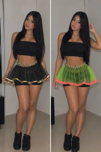Saia coloridas transparentes para festa