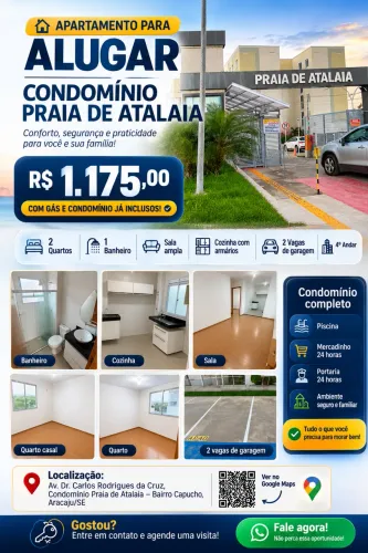Alugo Apartamento no condomínio Praia de Atalaia