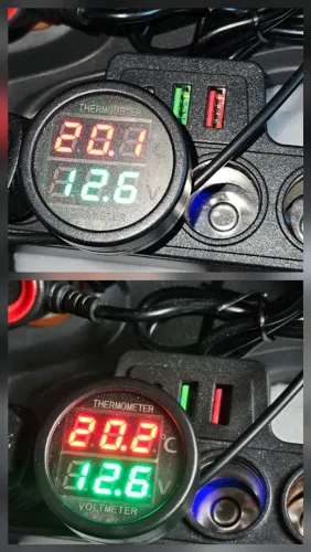 Marcador temperatura e voltagem