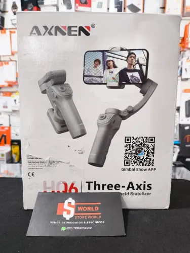  * Gimbal Estabilizador 3 Eixos para Celular Axnen. Store World 