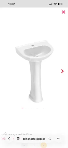 Pia para banheiro com pedestal celite 
