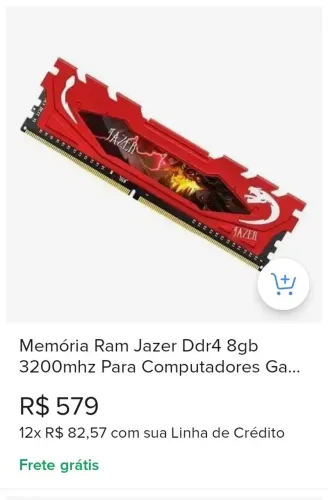 Memória Ram 8 GB DDR4