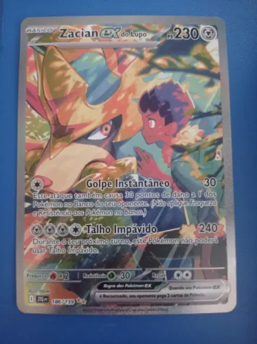 Zacian ex carta pokémon 
