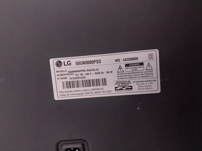 Tv lg 50pol tela quebrada
