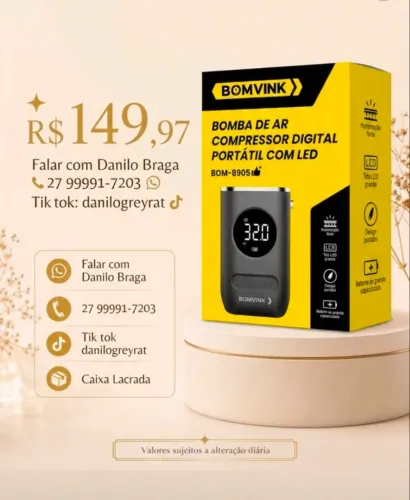 bomba de encher pneu automático