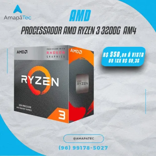 Processador Amd Ryzen 3 3200G AM4 