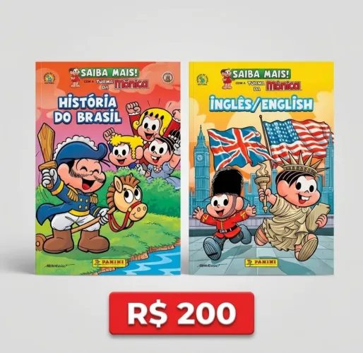 Kit 2 Gibis Educativos - Saiba Mais! com a Turma da Mônica (Tamanho Grande)