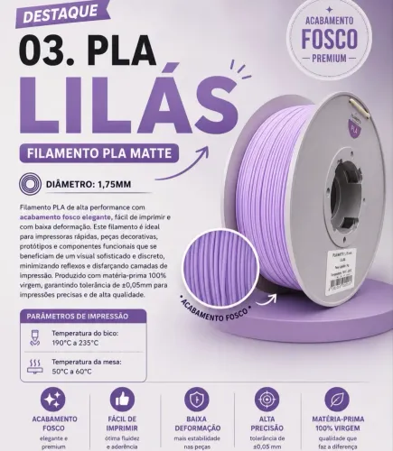 Filamentos PLA High Speed diversas cores
