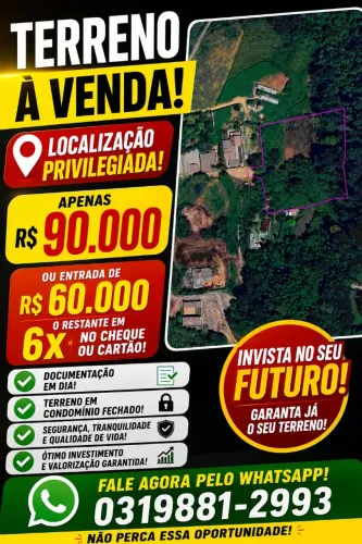 ? OPORTUNIDADE IMPERDÍVEL - TERRENO COM 1.000m² ?