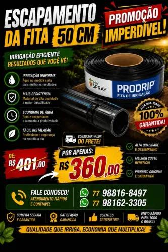 Fita de gotejamento - Irrigação