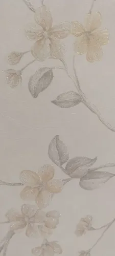 Papel de parede floral com glitter 10m*0,50cm