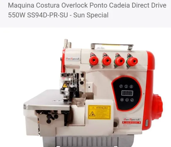 Maquina overlock ponto cadeia sun special