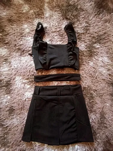 Conjunto Short saia Alfaiataria Infantil