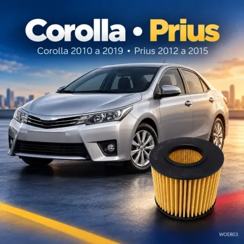 Filtro de Óleo Refil Toyota Corolla 2010 a 2019 Prius Wega WOE803 - Novo