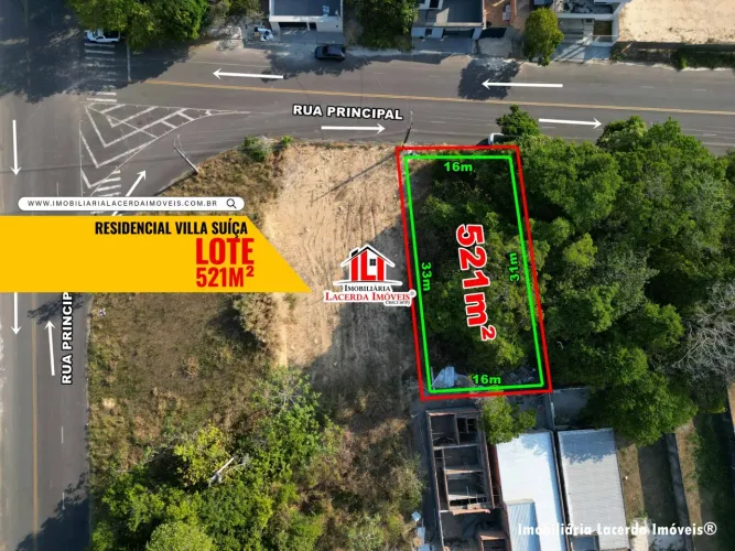 Villa Suíça Manaus, Terreno residencial e comercial medindo 521m²