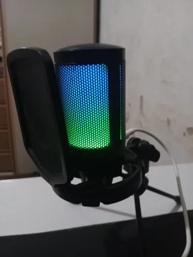 MICROFONE FIFINE A6V RGB USB + BRAÇO ARTICULADO - COMPLETO<br><br>