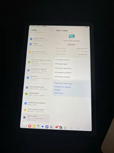 Tablet s10 fe, para vender rápido