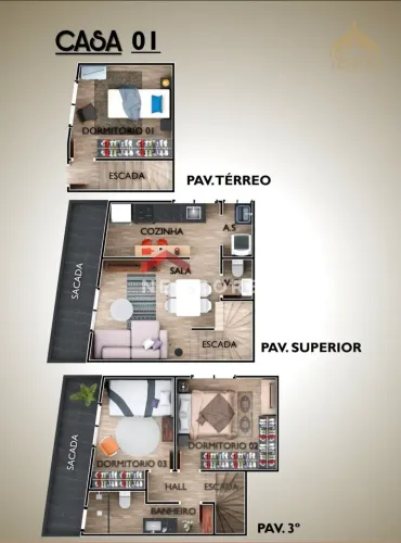 Casa de condomínio em Rua Américo Vespúcio - Aviação - Praia Grande/SP