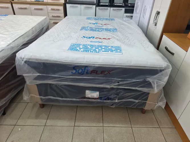 Cama box casal molas ensacadas nova