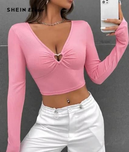 Blusa rosa coração