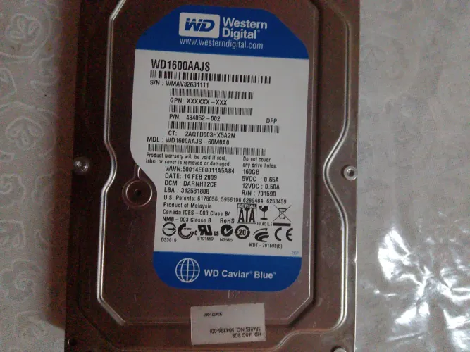 HD Western Digital Wd1600AAJS 160 GB SATA