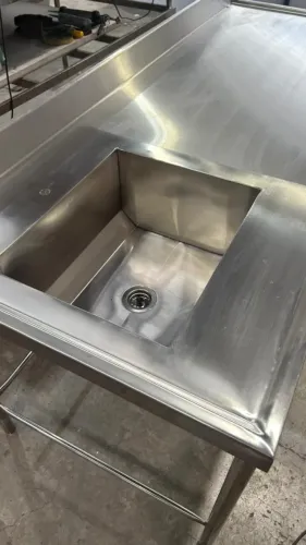 Bancada Inox 1,10m Apoio Cozinha Industrial