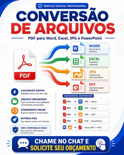 Conversão de PDF para Word, Excel, JPG e PowerPoint