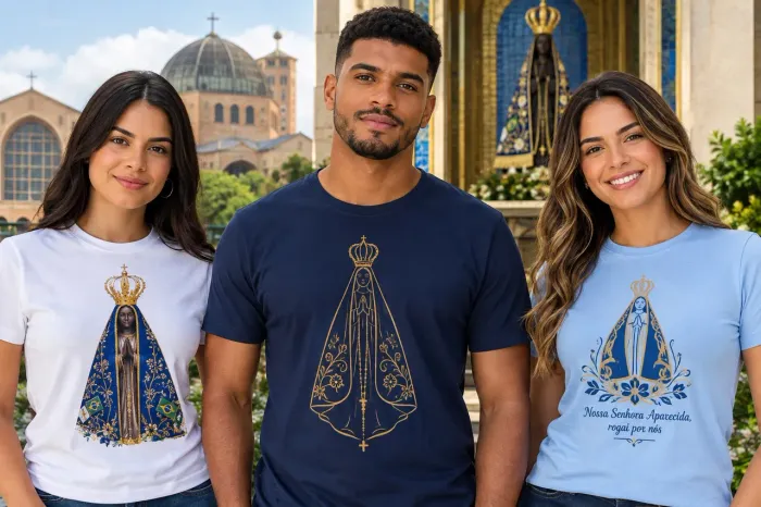 10 Camisas Personalizadas Nossa Senhora Aparecida/ Malha PP
