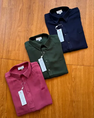 Camisa social Lacste manga longa -valor promocional