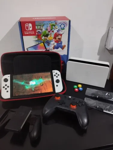 Nintendo Switch OLED Desbloqueado 256gb Completo